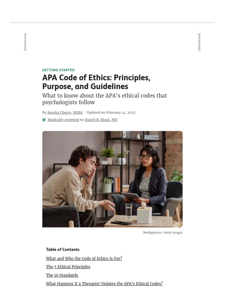 APA Code of Ethics - APA Ethical Codes, Principles, Purpose, and ...