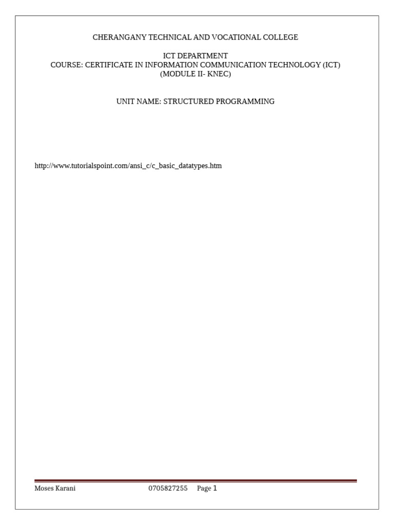 Structured - Programming - Doc For Computer | PDF | Programming ...