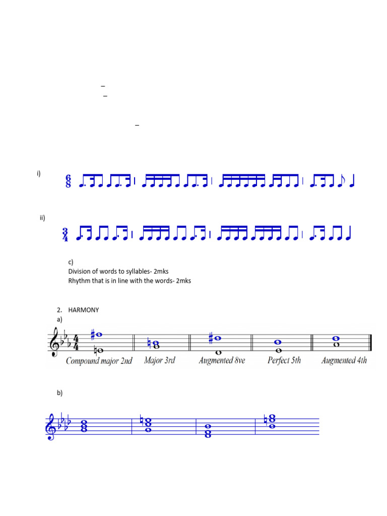 Kandara Subcounty Music Form 2 Marking Scheme | PDF | Baroque Music ...