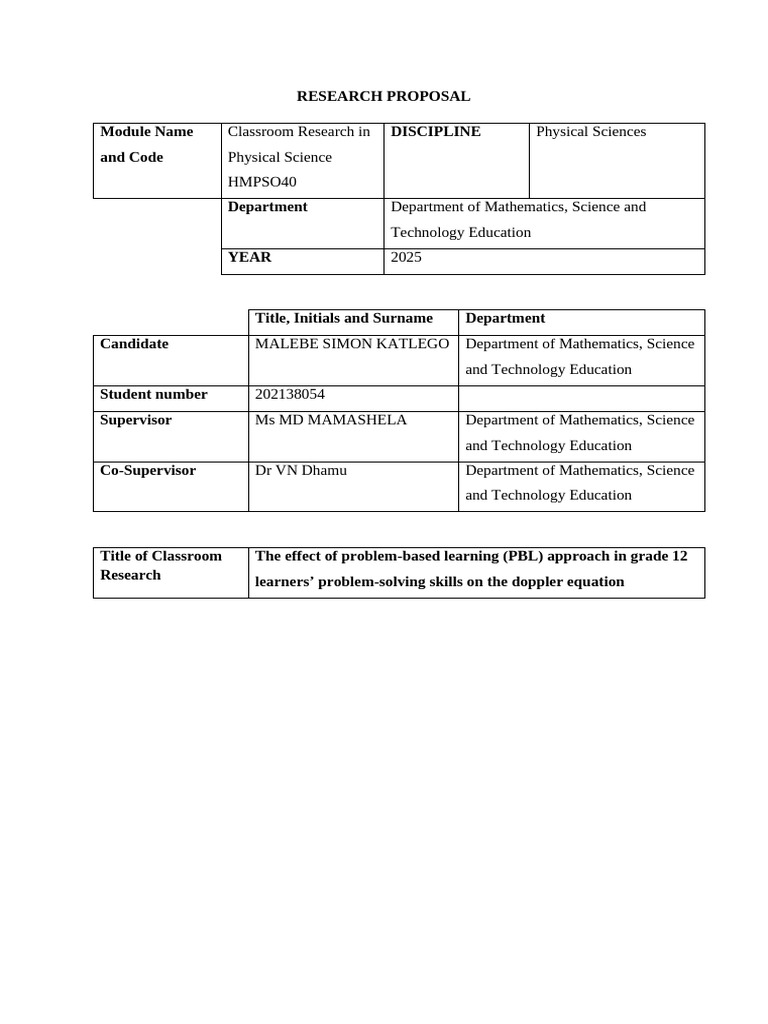 2025 HMPS 040 TEMPLATE PROPOSAL SKs | PDF | Doppler Effect ...