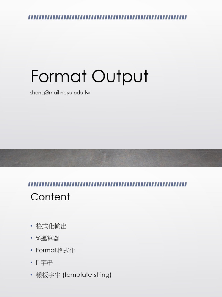 03 04 Format Output | PDF