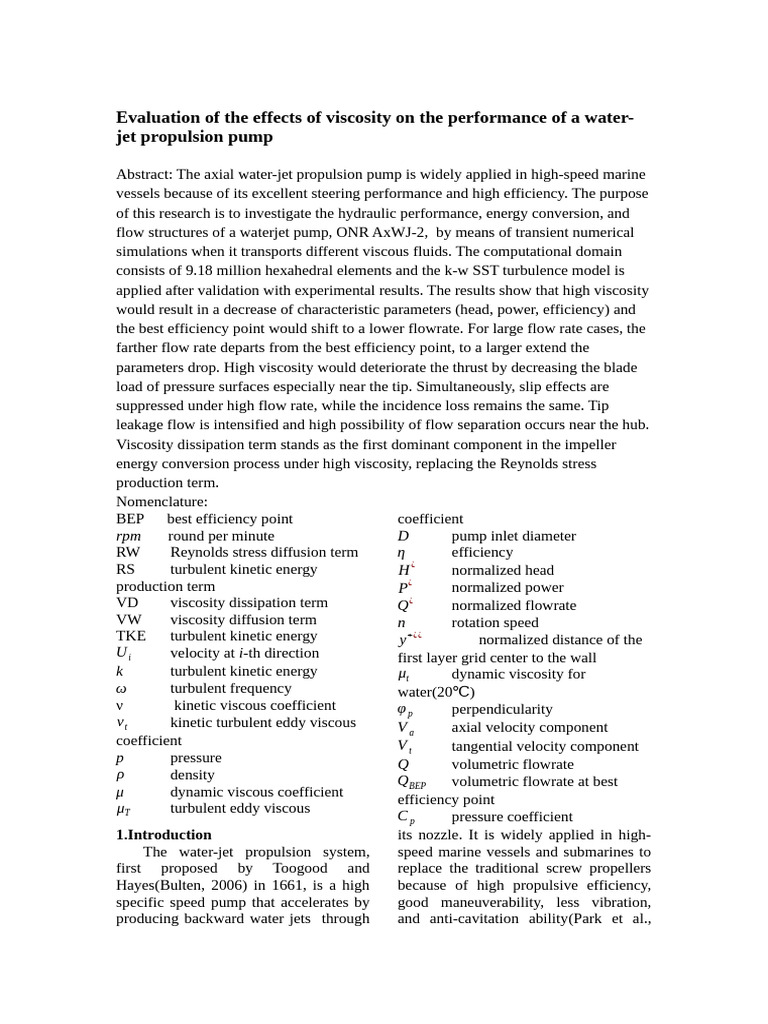 Assignment 6 Final Version | PDF | Pump | Fluid Dynamics