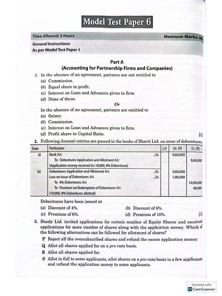 Model Paper 6 | PDF