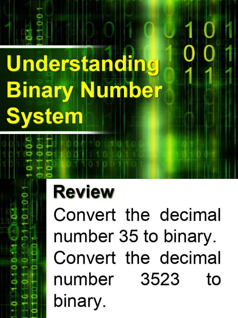 Electronics 10 Q2.1 Understanding Binary System Part 3 | PDF | Numbers ...