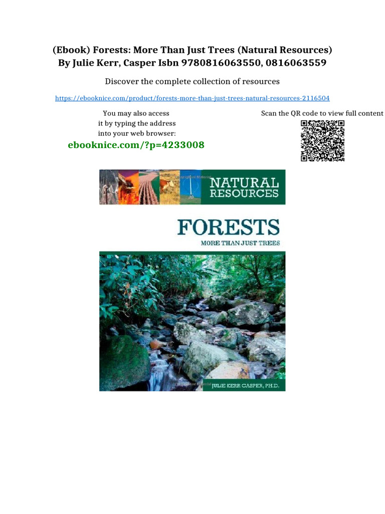 (Ebook) Forests: More Than Just Trees (Natural Resources) by Julie Kerr ...
