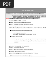 CSC Work Experience Sheet Sample | PDF | Human Resource Management ...