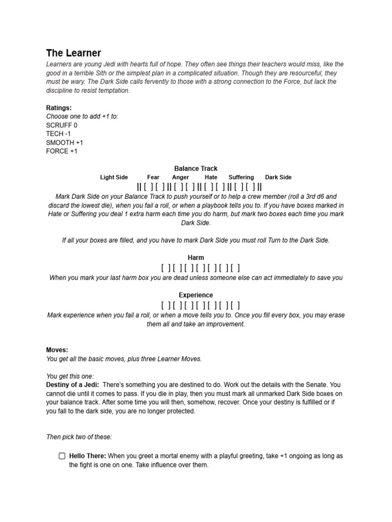 The Learner | PDF | Jedi | Star Wars