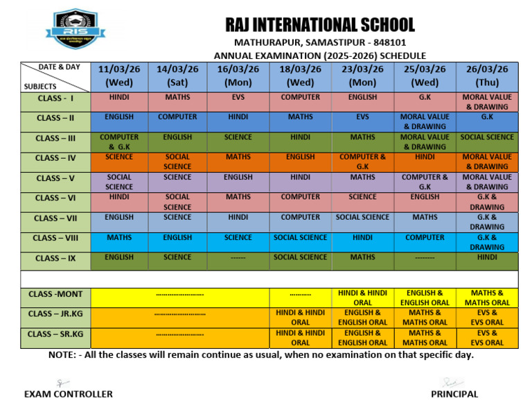 Date Sheet PDF | PDF