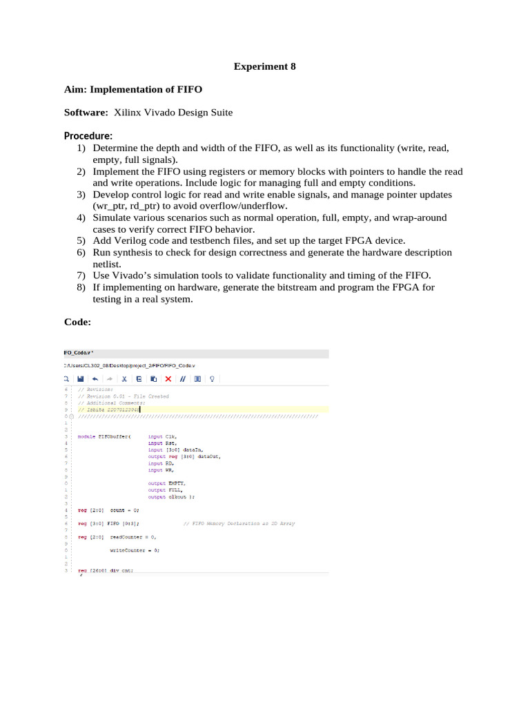 Experiment 8 | PDF