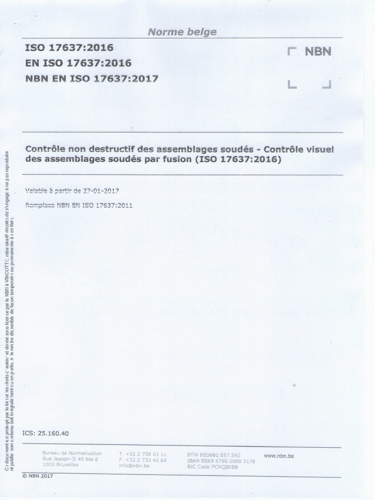 NBN en Iso 17637 - 2016 | PDF