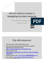 Navigating City Data Resources Oakland