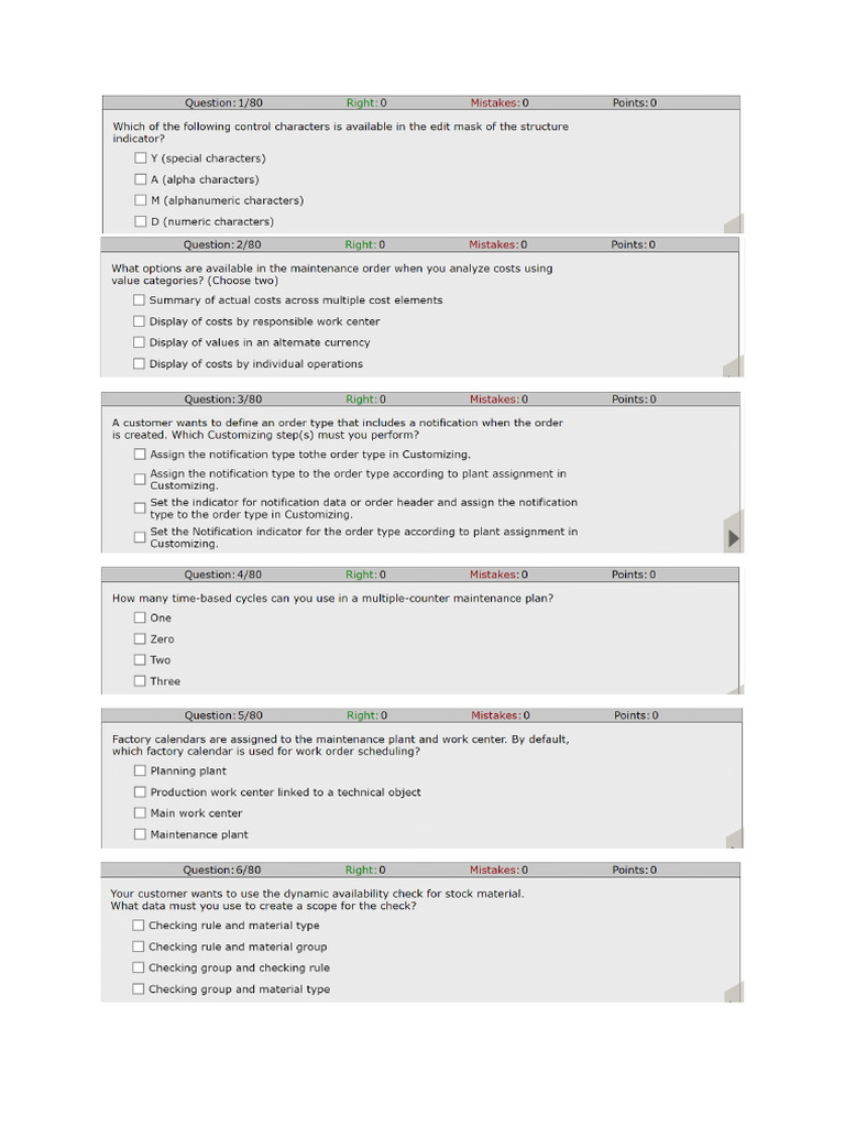 QCM Eam PM Sap 3 | PDF