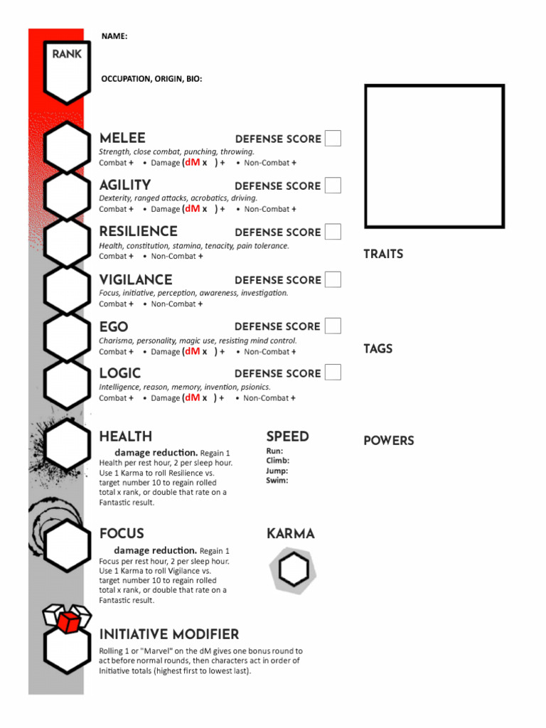 Marvel Blank Sheet | PDF