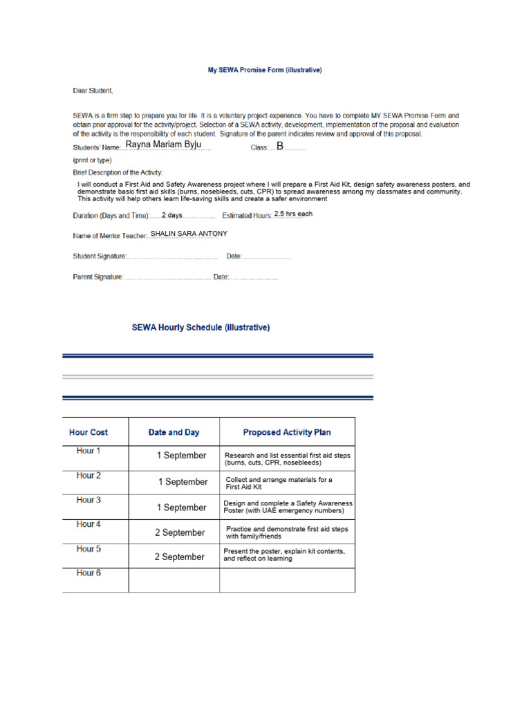 SEWA Forms | PDF
