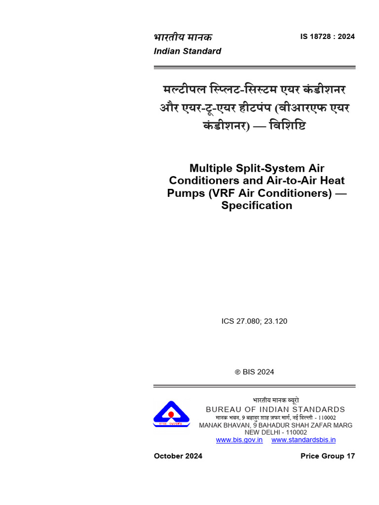 Multiple Split-System Air Conditioners and Air-to-Air Heat Pumps (V Air ...