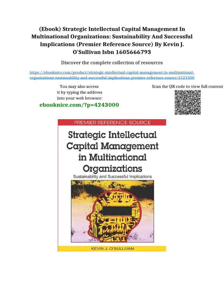 (Ebook) Strategic Intellectual Capital Management in Multinational ...