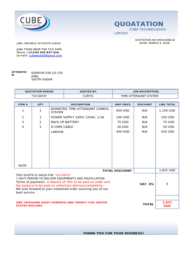 Automated Quotation Cube Technology Ezentus Usd | PDF