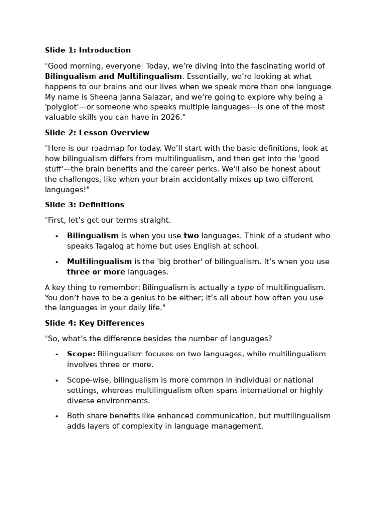 For Bilingualism and Multilingualism | PDF | Multilingualism | Second ...