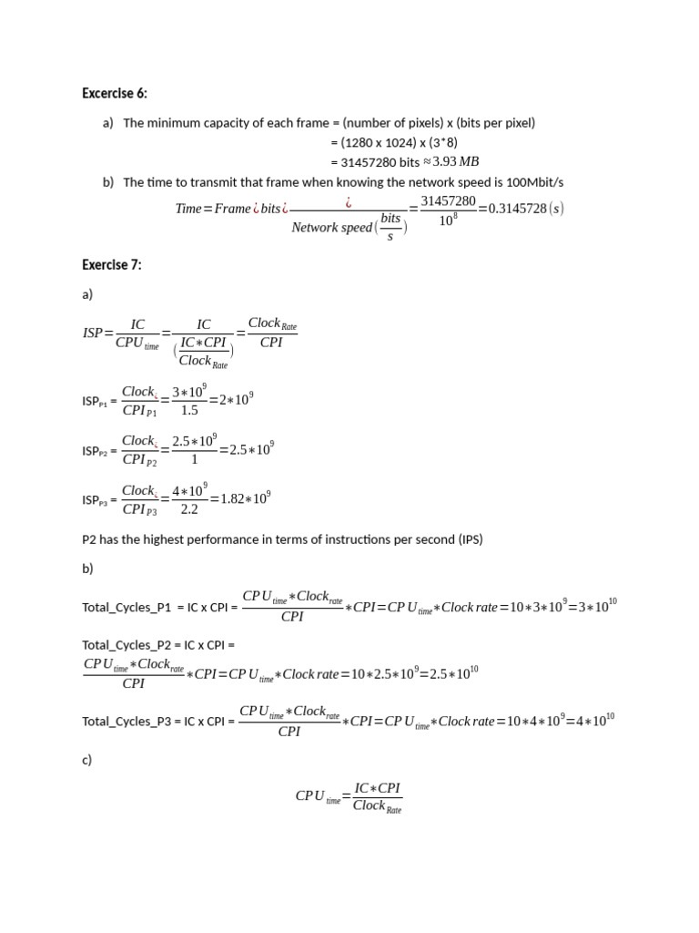 Excercise 6 | PDF | Central Processing Unit | Computer Architecture