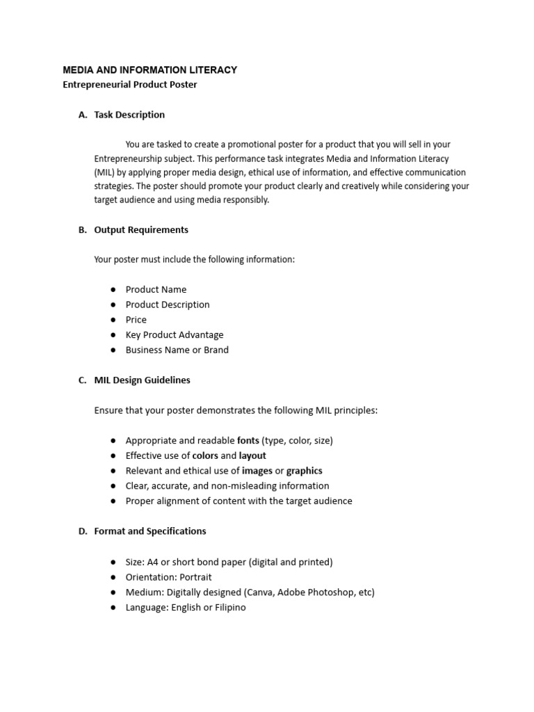Entrep Product Poster | PDF