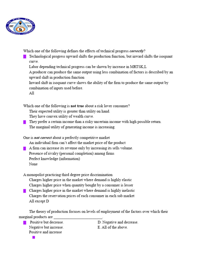 Exit Model Exam II 2024 With Correct Answers | PDF | Consumption ...