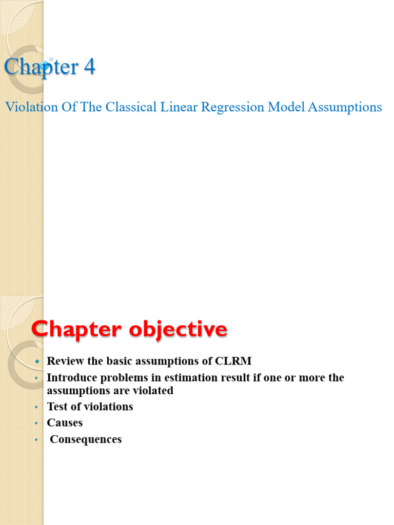 Chapter 4 (Econometrics) | PDF | Ordinary Least Squares | Errors And ...