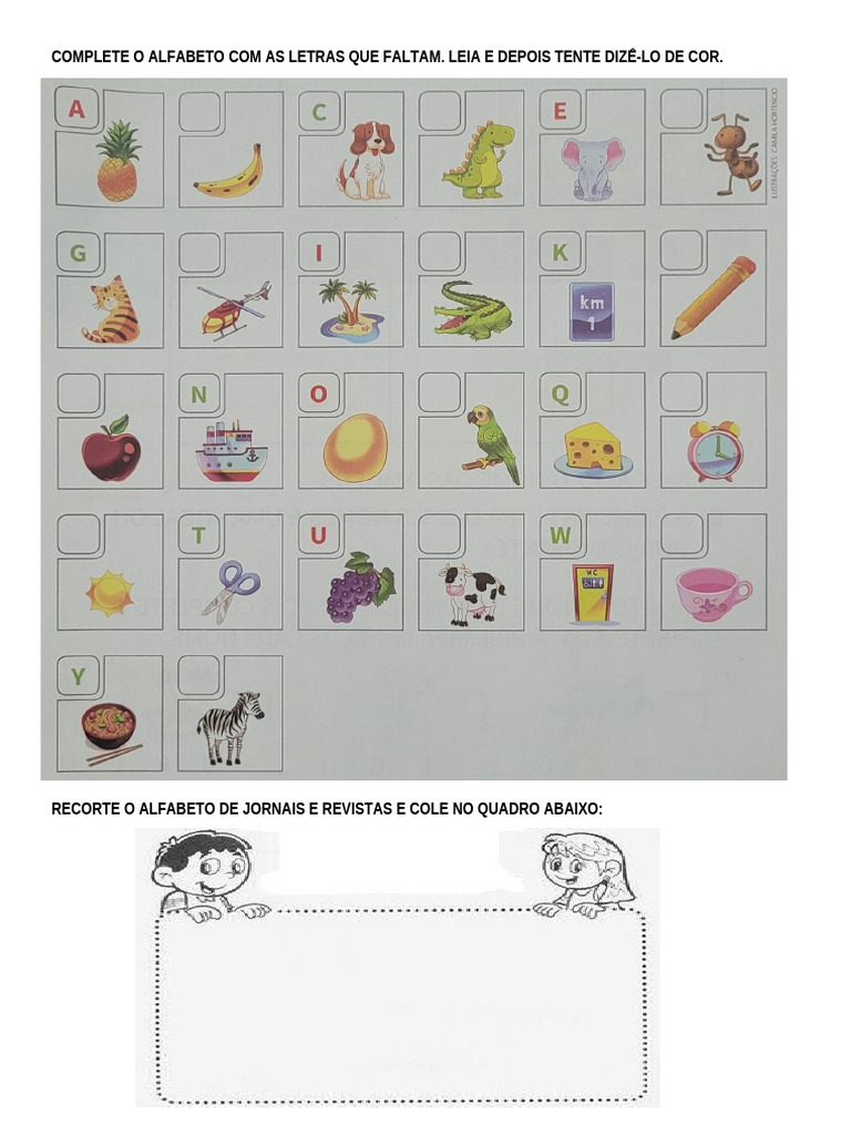 Alfabeto Completar | PDF