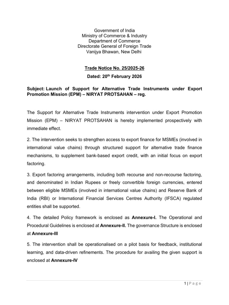 Trade Notice - Alternative Trade Instruments 20th Feb | PDF | Tuna ...