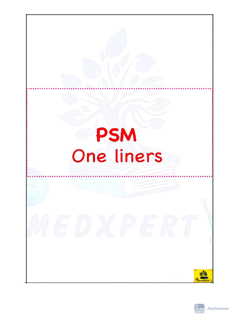 PSM One Liners | PDF