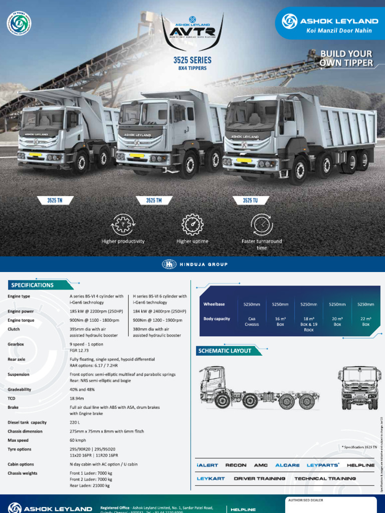 Ashok Leyland U 3525 Brochure | PDF