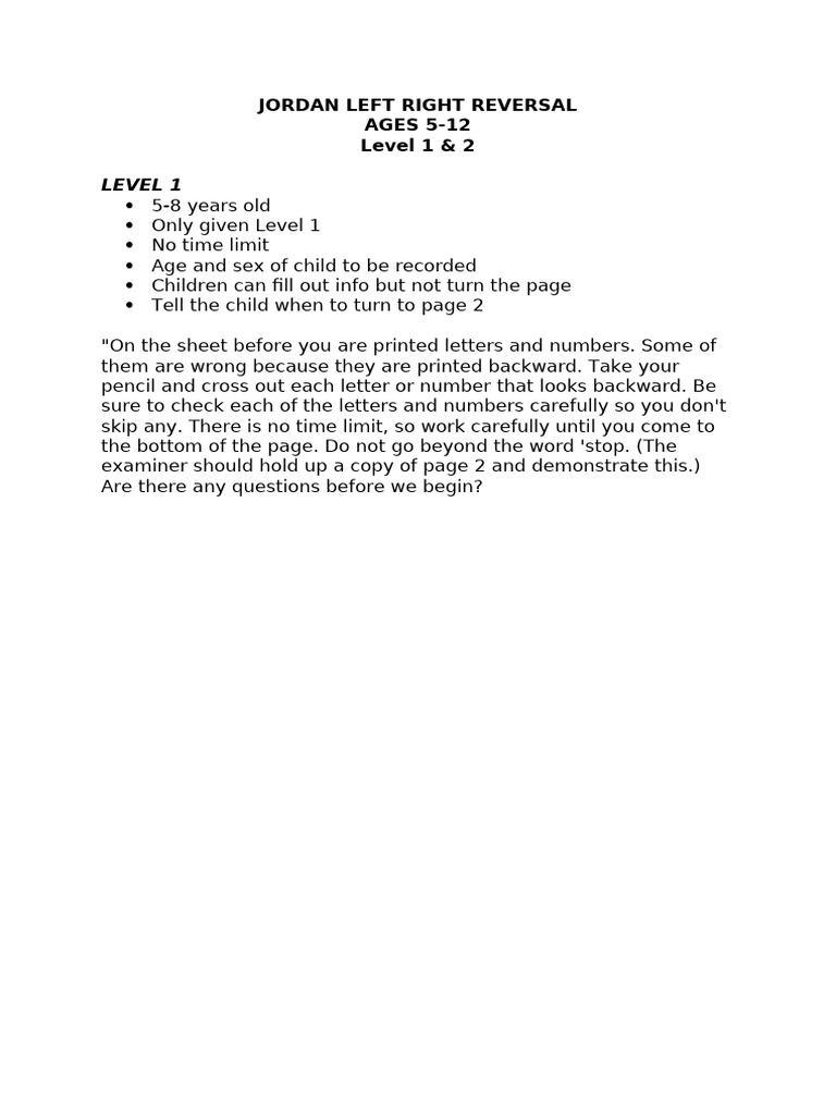 Jordan Left Right Reversal | PDF