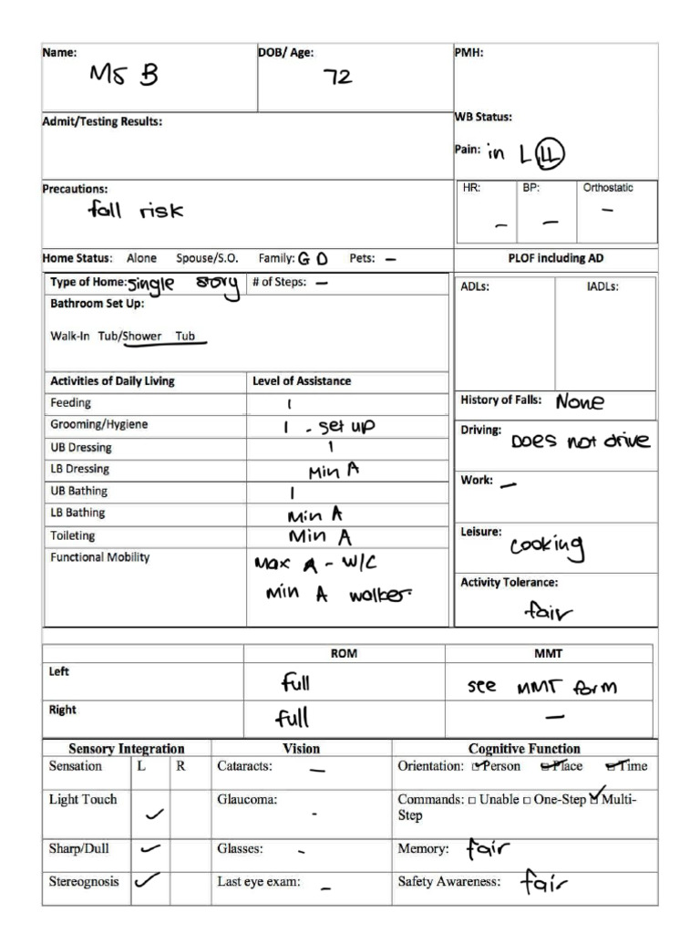 Acute Care Eval Form | PDF