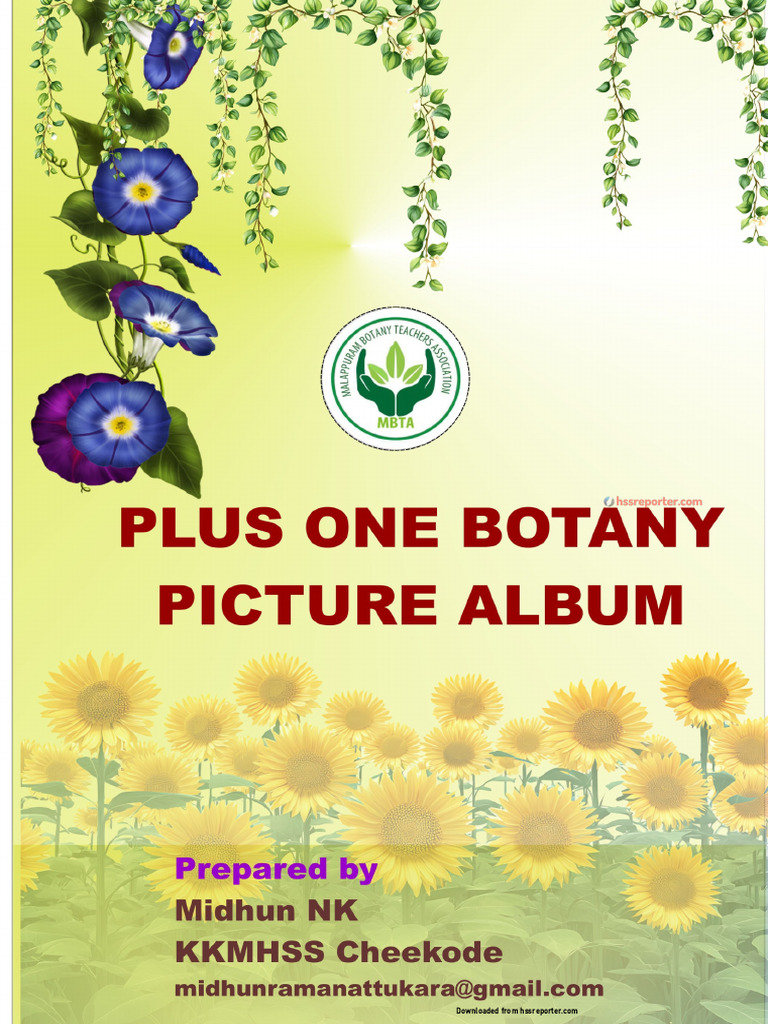 Reporter - Plus One Botany Picture Album-2025 | PDF | Cellular ...