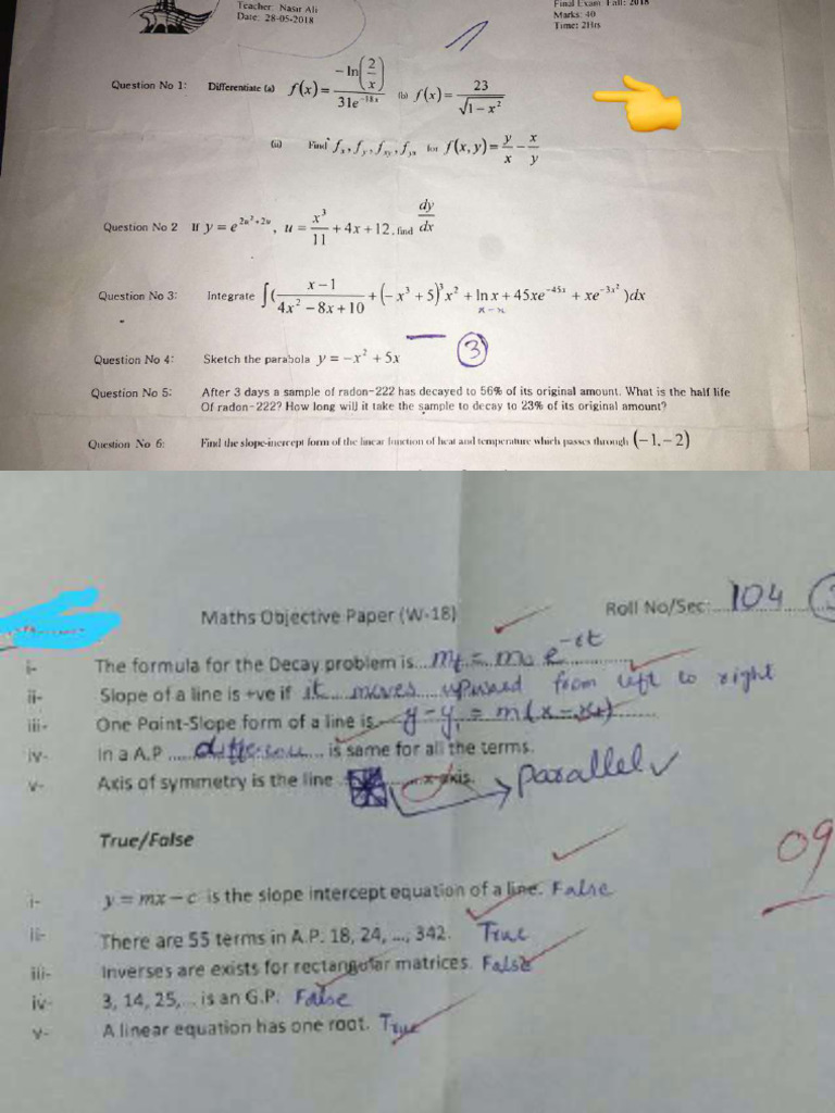 Math Past Paper | PDF