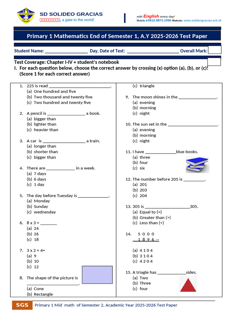 P1 MID - Mathematics SMT 2, 2026 | PDF | Chess Theory | Chess