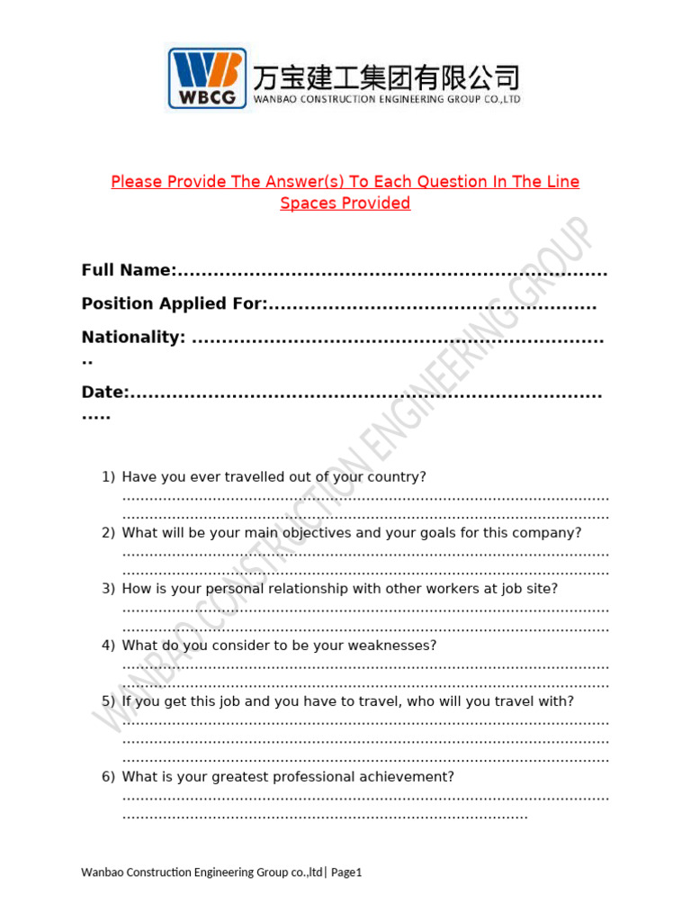 Questionnaire Document | PDF | Government And Personhood