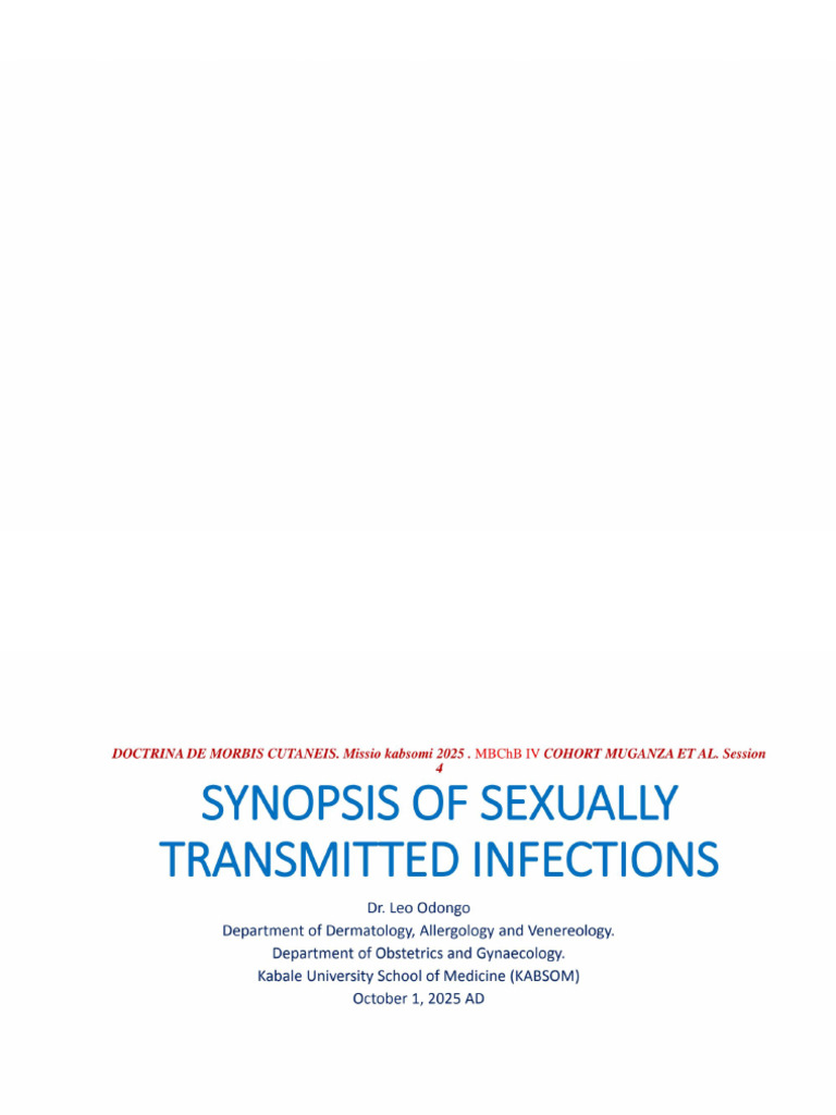 Sexually Transmitted Infections | PDF