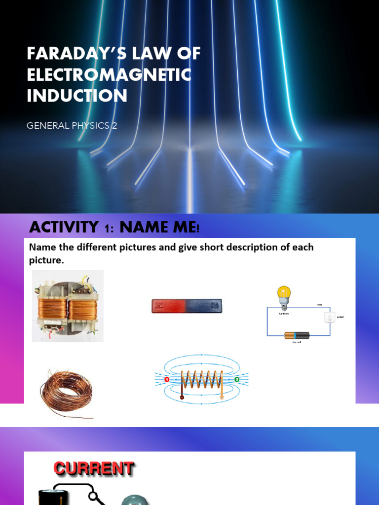 FARADAYS LAW OF ELECTROMAGNETIC INDUCTION New | PDF | Electromagnetic ...