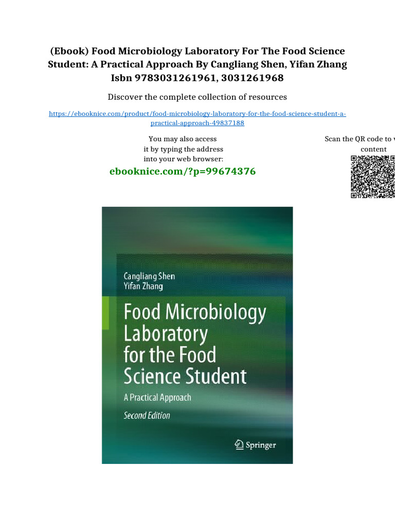 (Ebook) Food Microbiology Laboratory For The Food Science Student: A ...