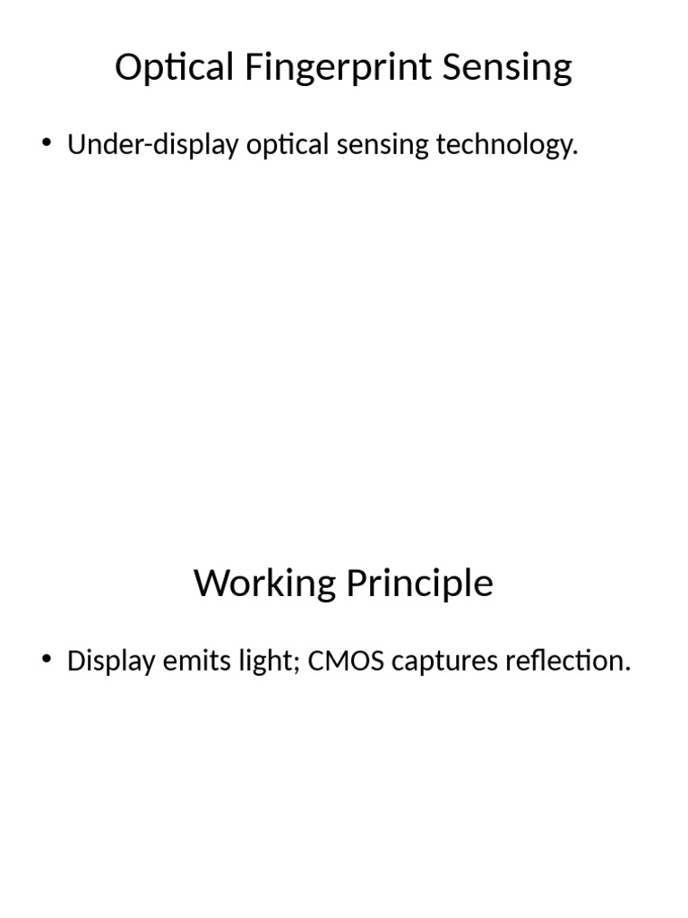 Optical Fingerprint Sensing | PDF