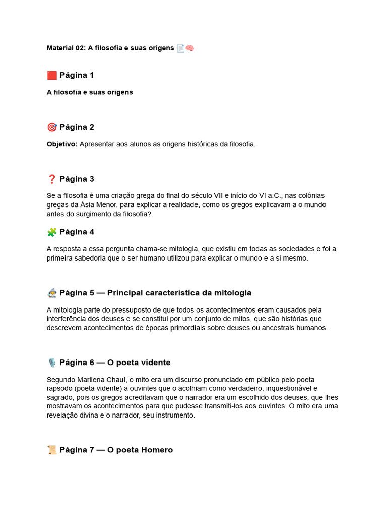 A Filosofia e Suas Origens | PDF | Mitologia grega | Existência