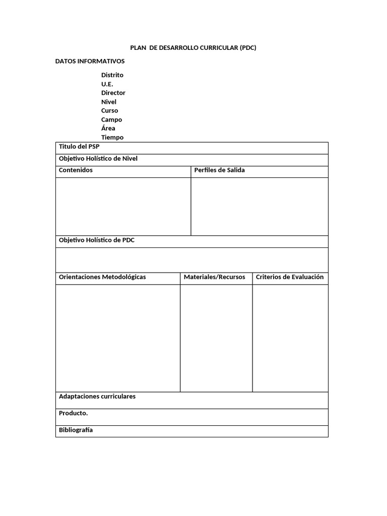 Formato PDC | PDF