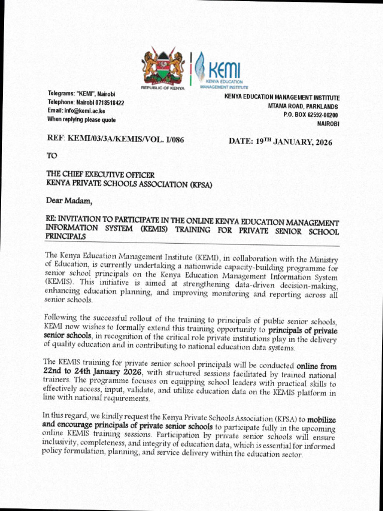 Kemis Training - Ministry of Education | PDF