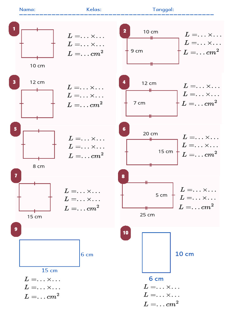 Soal MTK Luas Kelas 4 | PDF