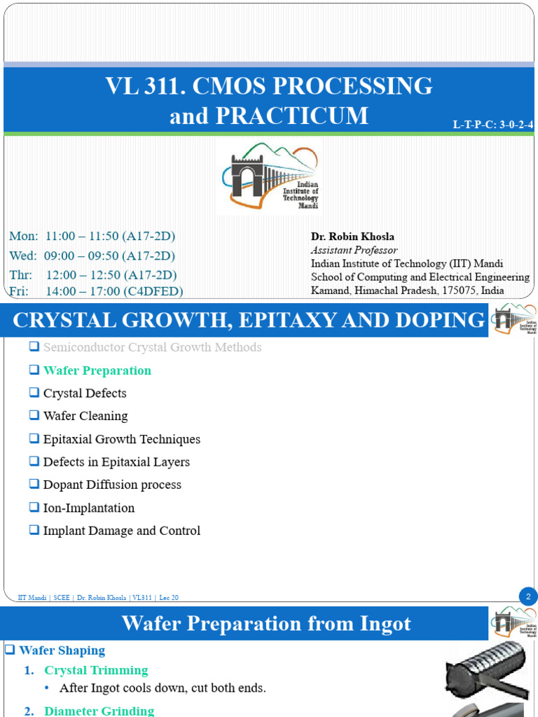 Lec 20. Wafer Preparation From Ingot | PDF | Wafer (Electronics ...