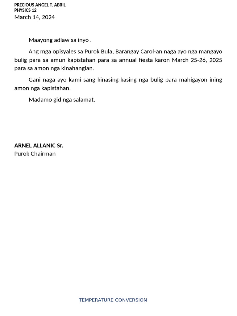 Bula Solicitation | PDF