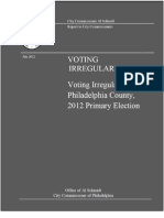 City of Philadelphia (PA) Voting Irregularities Report (2012)