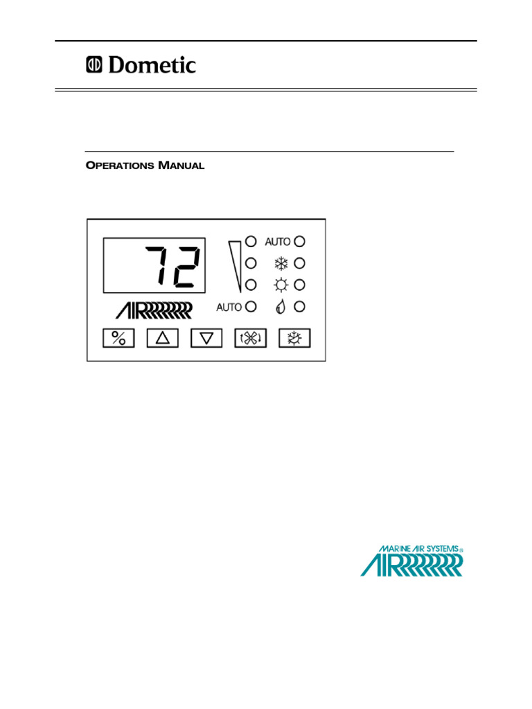 Dometic Marineair Elite AC Controller | PDF