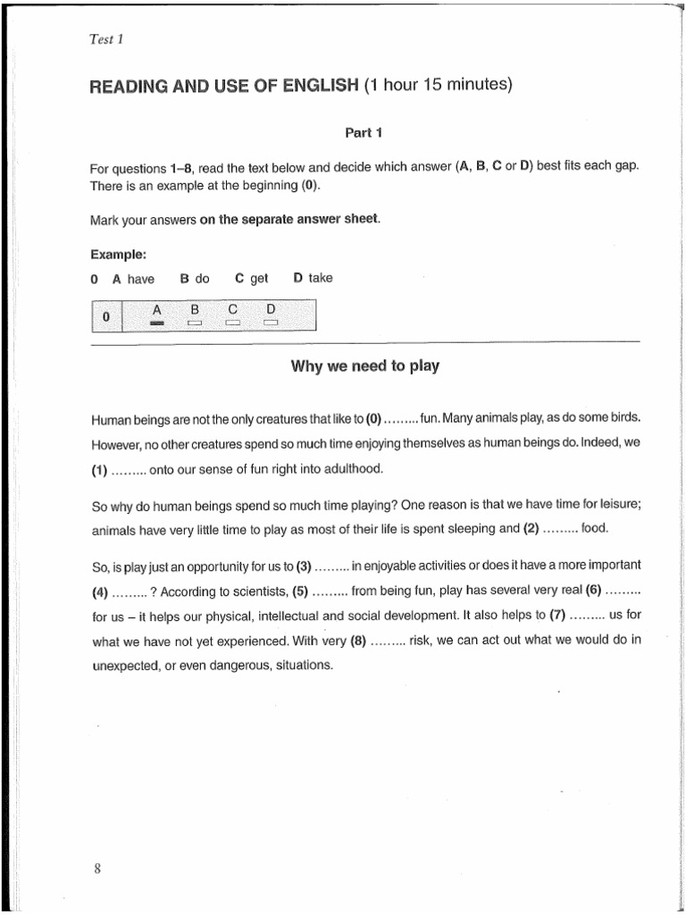 Fce Test 1 | PDF