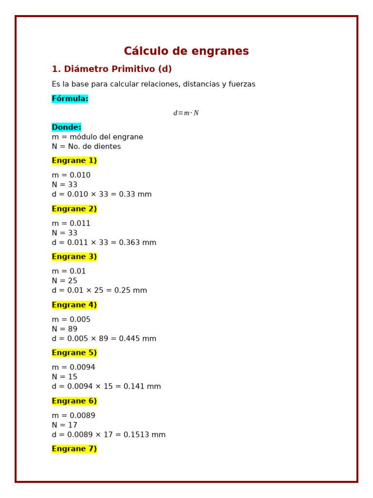 Cálculo de engranes | PDF | Chess | Chess Theory